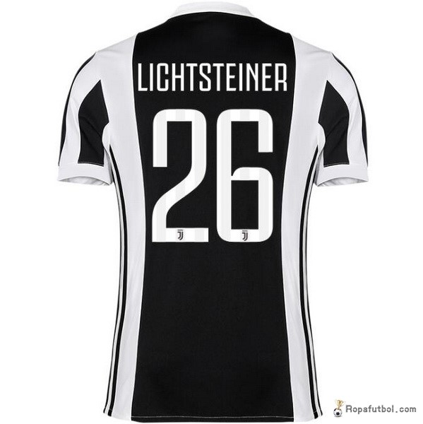 Camiseta Juventus Replica Primera Ropa Lichtsteiner 2017/18 Negro